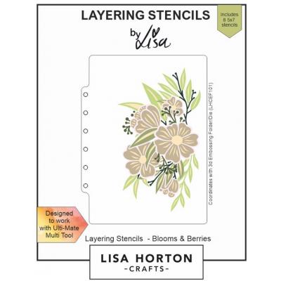 Lisa Horton Crafts Layering Stencils - Blooms And Berries